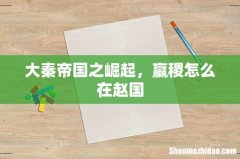 大秦帝国之崛起，嬴稷怎么在赵国