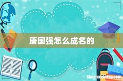 唐国强怎么成名的