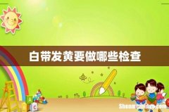 白带发黄要做哪些检查