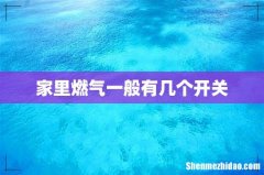 家里燃气一般有几个开关
