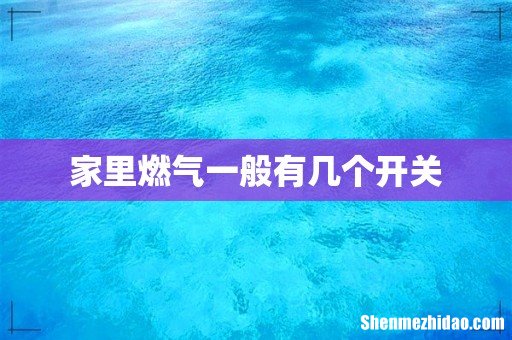 家里燃气一般有几个开关