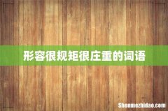 形容很规矩很庄重的词语