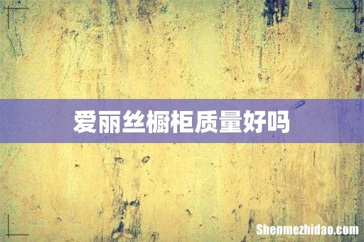 爱丽丝橱柜质量好吗