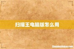 扫描王电脑版怎么用