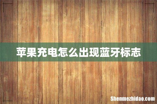 苹果充电怎么出现蓝牙标志