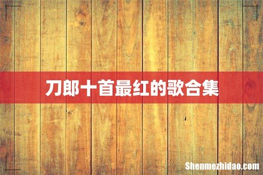 刀郎十首最红的歌合集