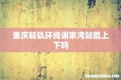 重庆轻轨环线谢家湾站能上下吗