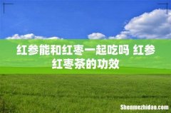 红参能和红枣一起吃吗 红参红枣茶的功效
