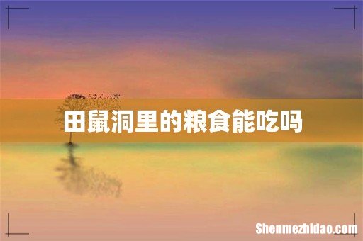 田鼠洞里的粮食能吃吗