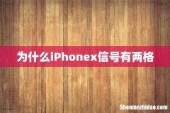 为什么iPhonex信号有两格