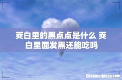 茭白里的黑点点是什么 茭白里面发黑还能吃吗
