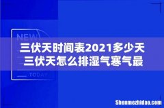三伏天时间表2021多少天 三伏天怎么排湿气寒气最好