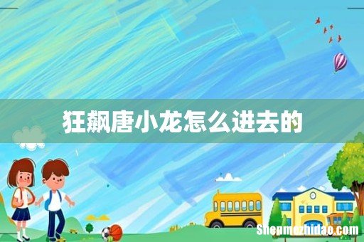 狂飙唐小龙怎么进去的