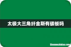 太极大三角纤金斯有碳板吗