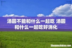 汤圆不能和什么一起吃 汤圆和什么一起吃好消化