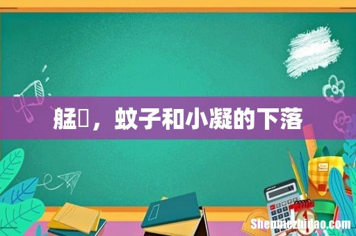 艋舺，蚊子和小凝的下落