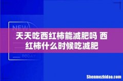 天天吃西红柿能减肥吗 西红柿什么时候吃减肥
