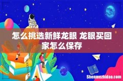 怎么挑选新鲜龙眼 龙眼买回家怎么保存