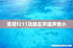 索尼f211功放左声道声音小