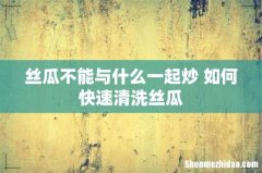 丝瓜不能与什么一起炒 如何快速清洗丝瓜