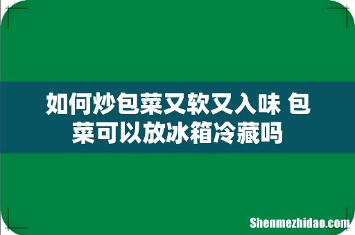 如何炒包菜又软又入味 包菜可以放冰箱冷藏吗