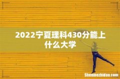 2022宁夏理科430分能上什么大学