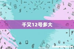 千又12号多大