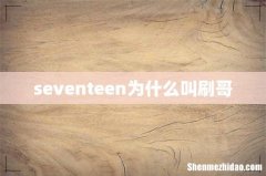 seventeen为什么叫刷哥