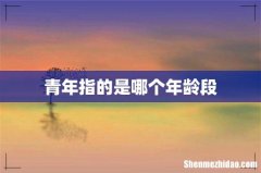 青年指的是哪个年龄段