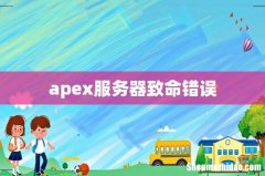apex服务器致命错误