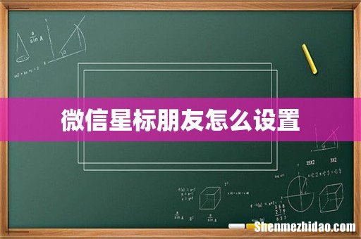 微信星标朋友怎么设置