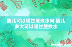 婴儿可以喝甘蔗煮水吗 婴儿多大可以喝甘蔗煮水