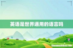 英语是世界通用的语言吗