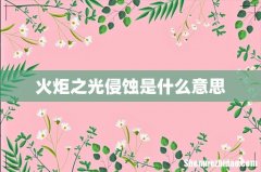 火炬之光侵蚀是什么意思
