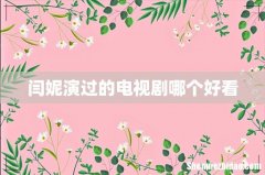 闫妮演过的电视剧哪个好看