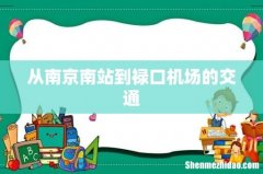 从南京南站到禄口机场的交通