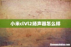 小米clVl2扬声器怎么样