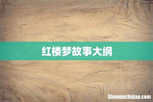 红楼梦故事大纲