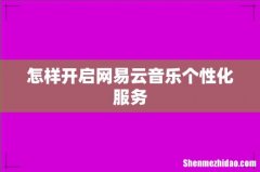 怎样开启网易云音乐个性化服务
