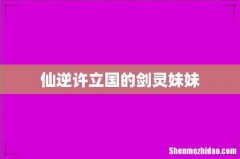 仙逆许立国的剑灵妹妹