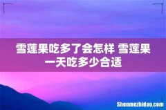 雪莲果吃多了会怎样 雪莲果一天吃多少合适