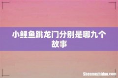 小鲤鱼跳龙门分别是哪九个故事
