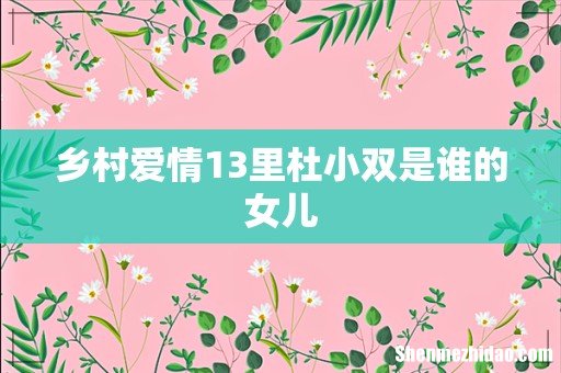 乡村爱情13里杜小双是谁的女儿