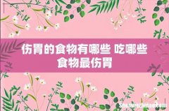 伤胃的食物有哪些 吃哪些食物最伤胃