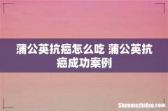 蒲公英抗癌怎么吃 蒲公英抗癌成功案例
