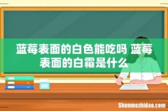 蓝莓表面的白色能吃吗 蓝莓表面的白霜是什么