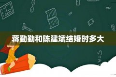 蒋勤勤和陈建斌结婚时多大