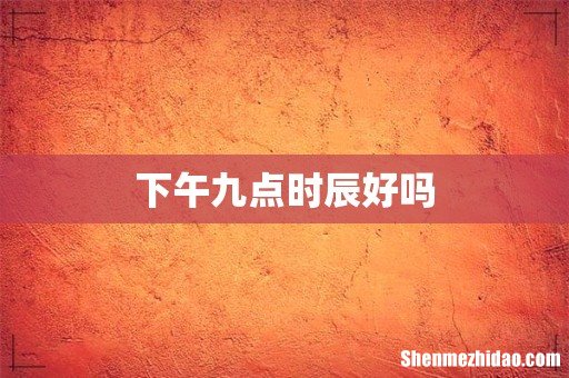 下午九点时辰好吗