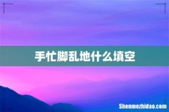 手忙脚乱地什么填空