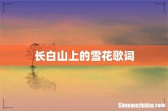 长白山上的雪花歌词